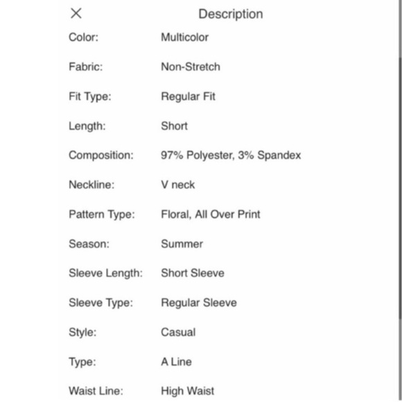 V NECK FLOWER PRINT A LINE DRESS - Picture 9 of 9